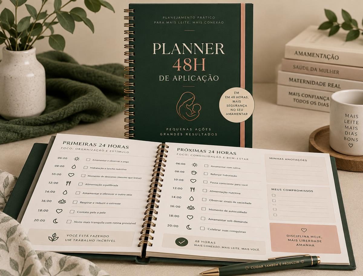 Mockup do bônus Planner 48H de Aplicação