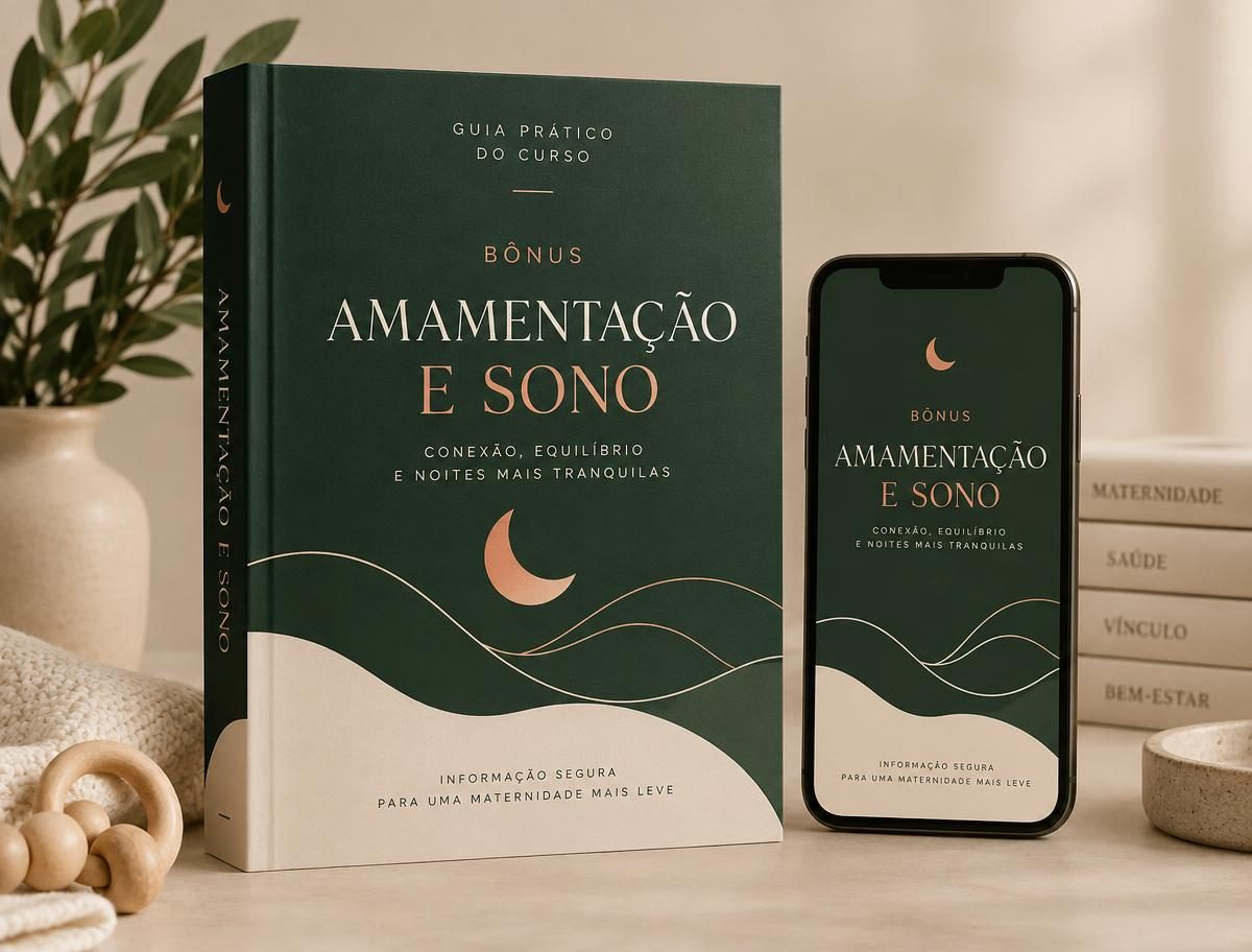 Mockup do bônus Amamentação e Sono